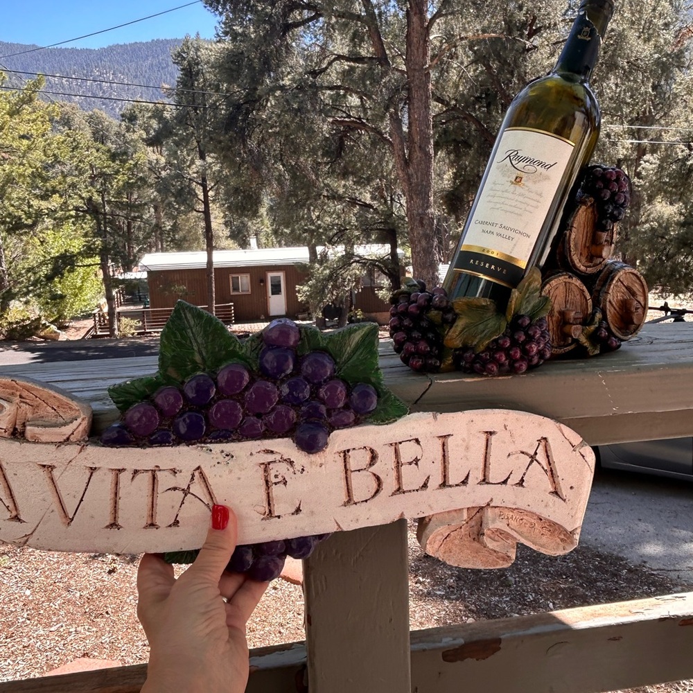 chalk wear by DCi wine sign and bottle holder